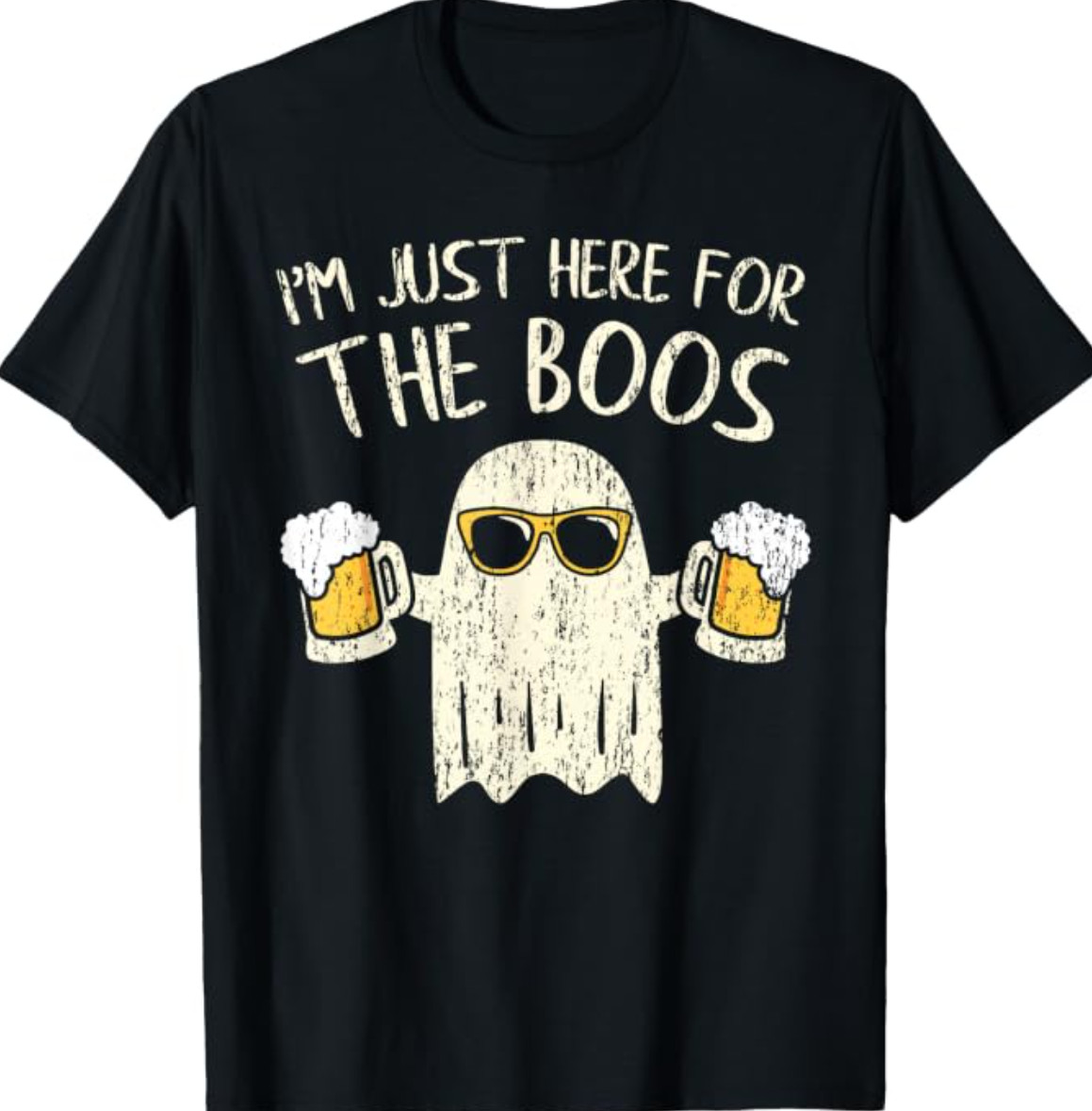 Im Just Here for the Boos Funny Halloween Ghost T-Shirt