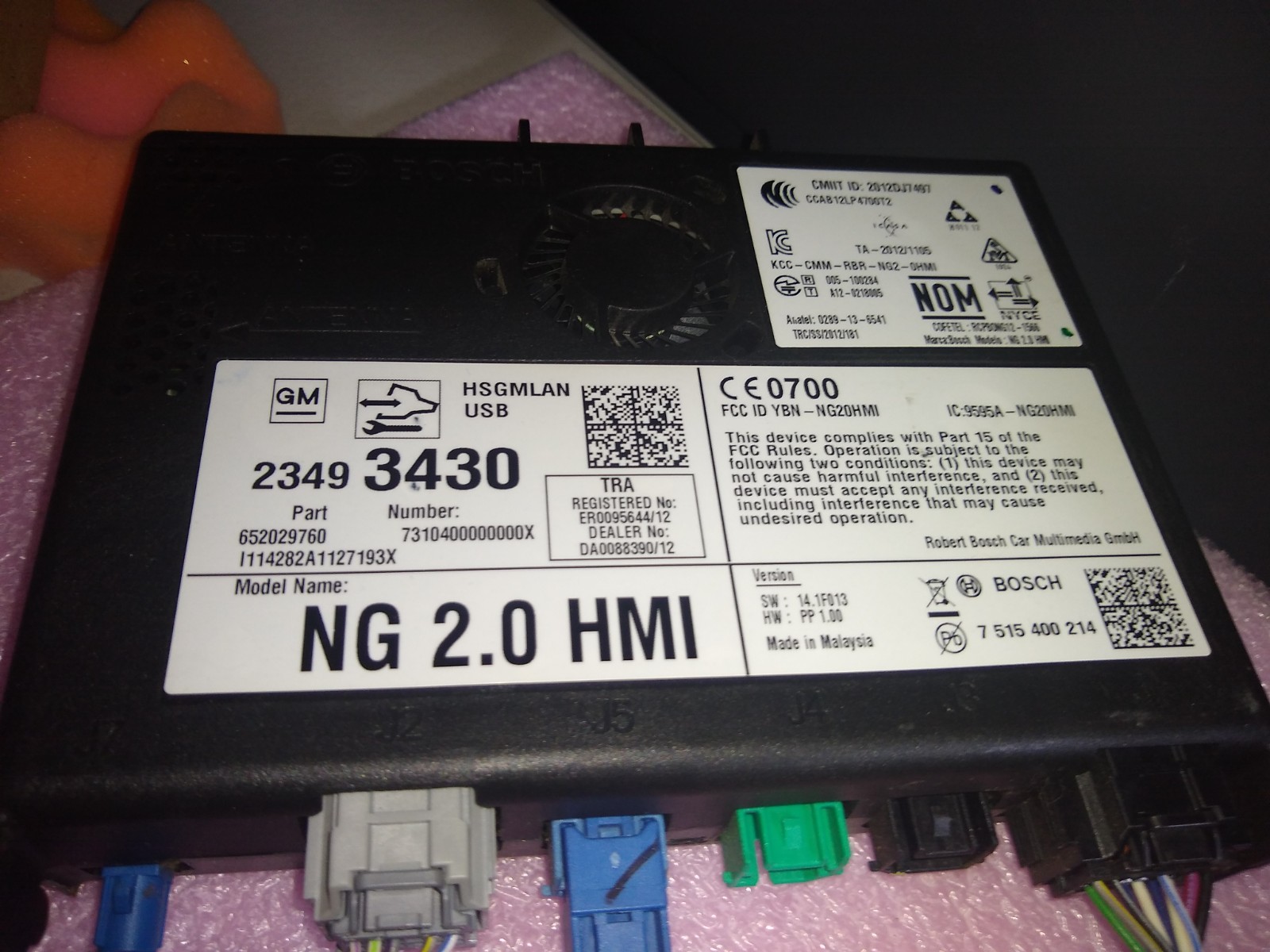 2014 to 2015 NG2.0 Silverado Tahoe HMI Module 23493430 IO6 NAV Unlock and Tested