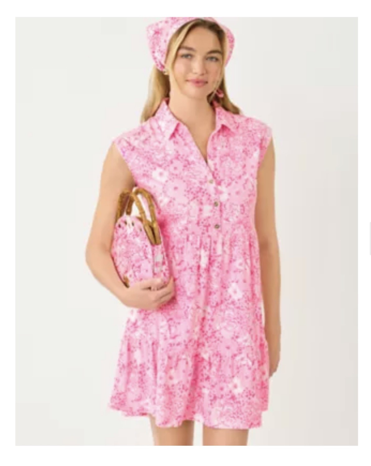 NWT Lilly Pulitzer ARLEY DRESS (CONCH SHELL PINK BURST OF JOY) SIZE: Medium NWT Lilly Pulitzer ARLEY DRESS (CONCH SHELL PINK BURST OF JOY) SIZE: Medium