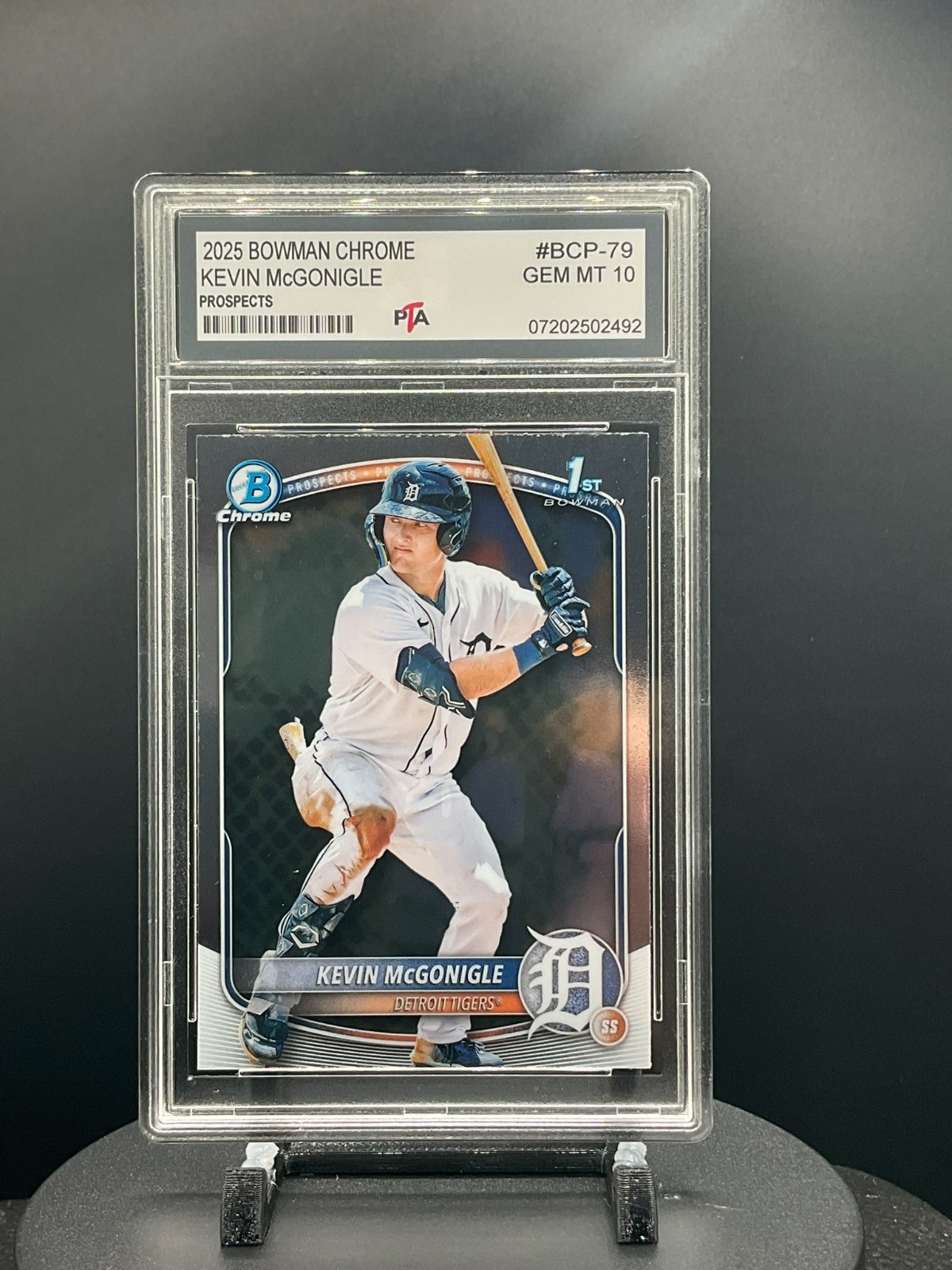 2025 Bowman CHROME Prospects Kevin McGonigle 1ST Bowman Tigers GEM MINT PTA 10🔥