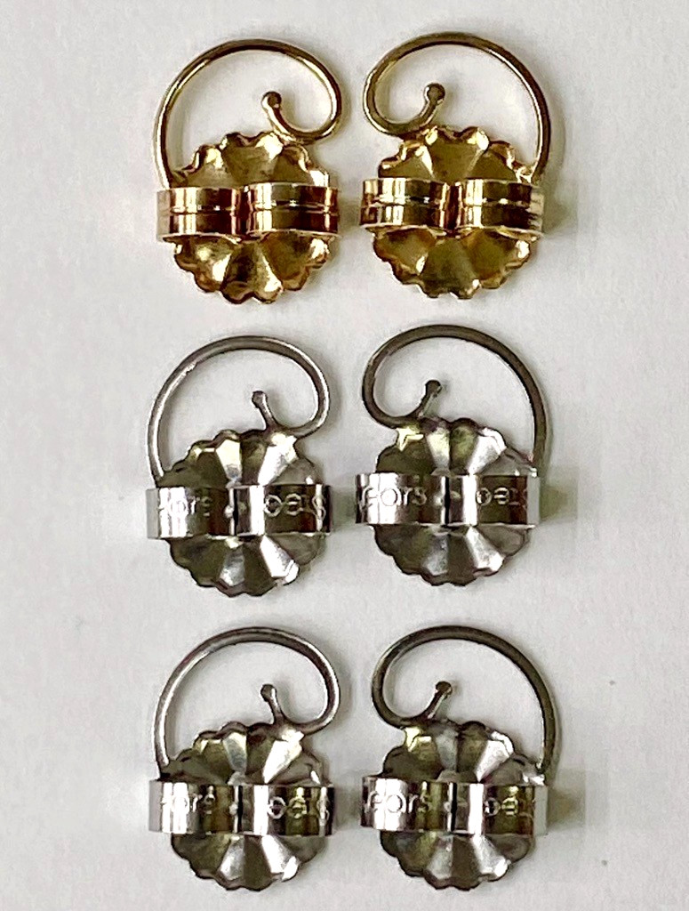 Levears 1 Pair Sterling Silver 2 Pair Stainless Steel Earrings Lifts Lifter Lady