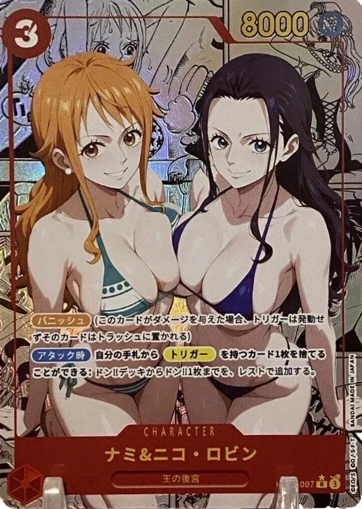 PROXY Nami And Nico Robin One Piece Custom Sexy Waifu Doujin Trading Card Manga PROXY Nami And Nico Robin One Piece Custom Sexy Waifu Doujin Trading Card Manga