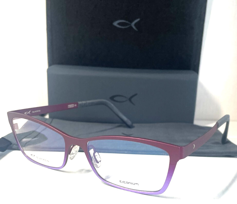 BLACKFIN ANNA BAY BF998 COL.1436 TITANIUM BURGUNDY AUTHENTIC EYEGLASSES 53-16