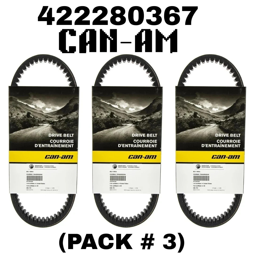 Can-Am New OEM, Maverick Renegade Commander Drive Belt, 422280364 422280367-3PCS