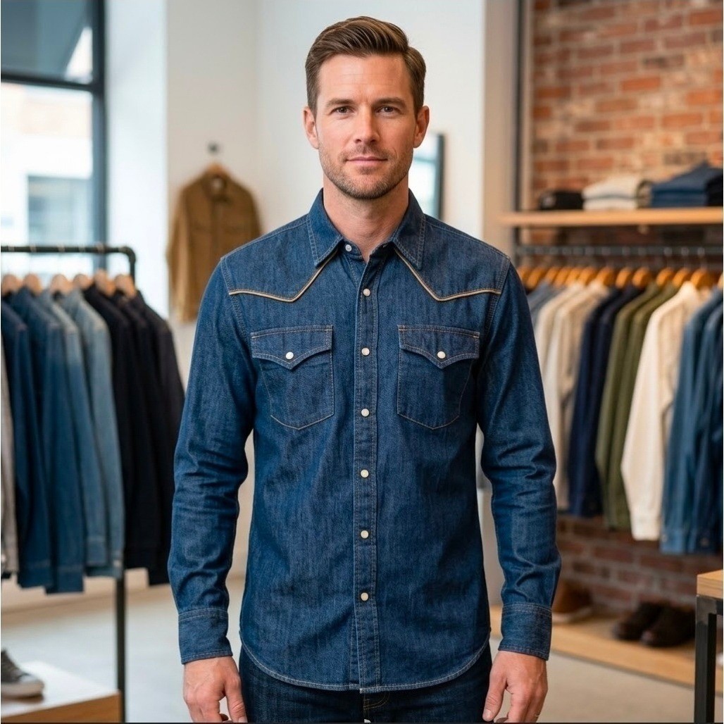 Kacey Lee Musgraves x Lee Mens Denim Western Snap Shirt Cottage Rinse Large New Kacey Lee Musgraves x Lee Mens Denim Western Snap Shirt Cottage Rinse Large New