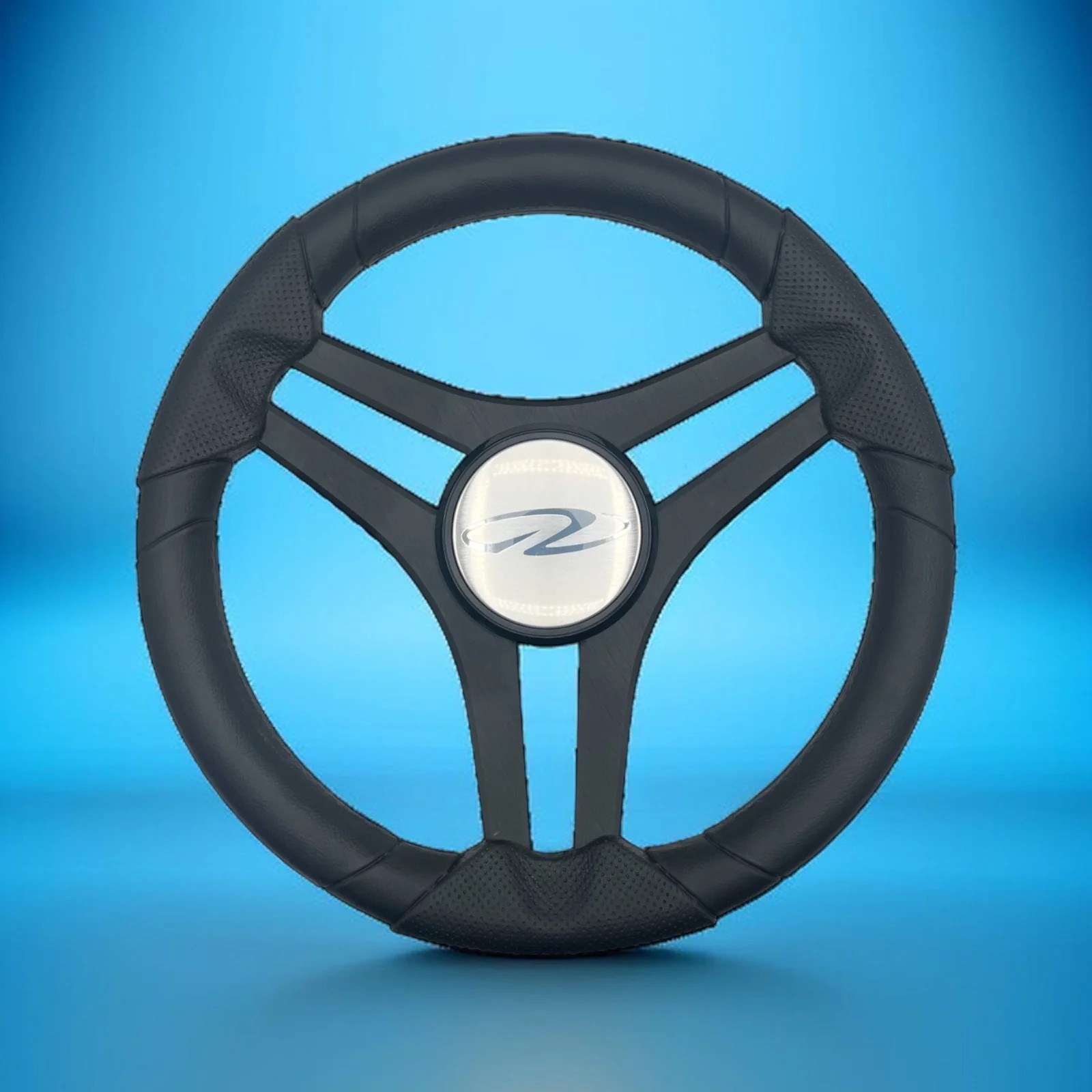 Molinara Marine Steering Wheel Black Brushed Alum Spokes | Regal Molinara Marine Steering Wheel Black Brushed Alum Spokes | Regal