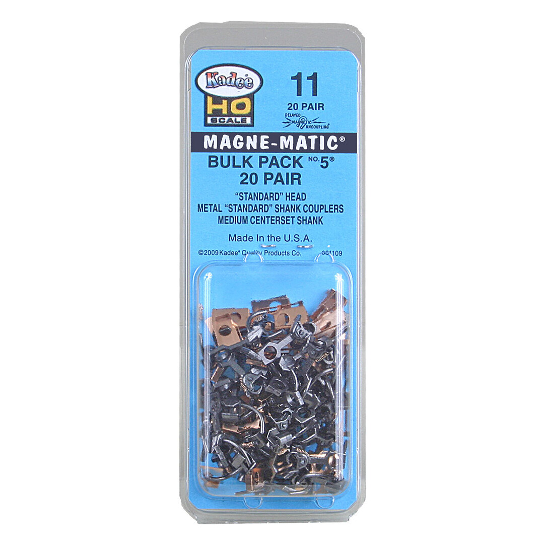 Kadee 11 Bulk Pack 20 pair #5 Metal Couplers : HO Scale