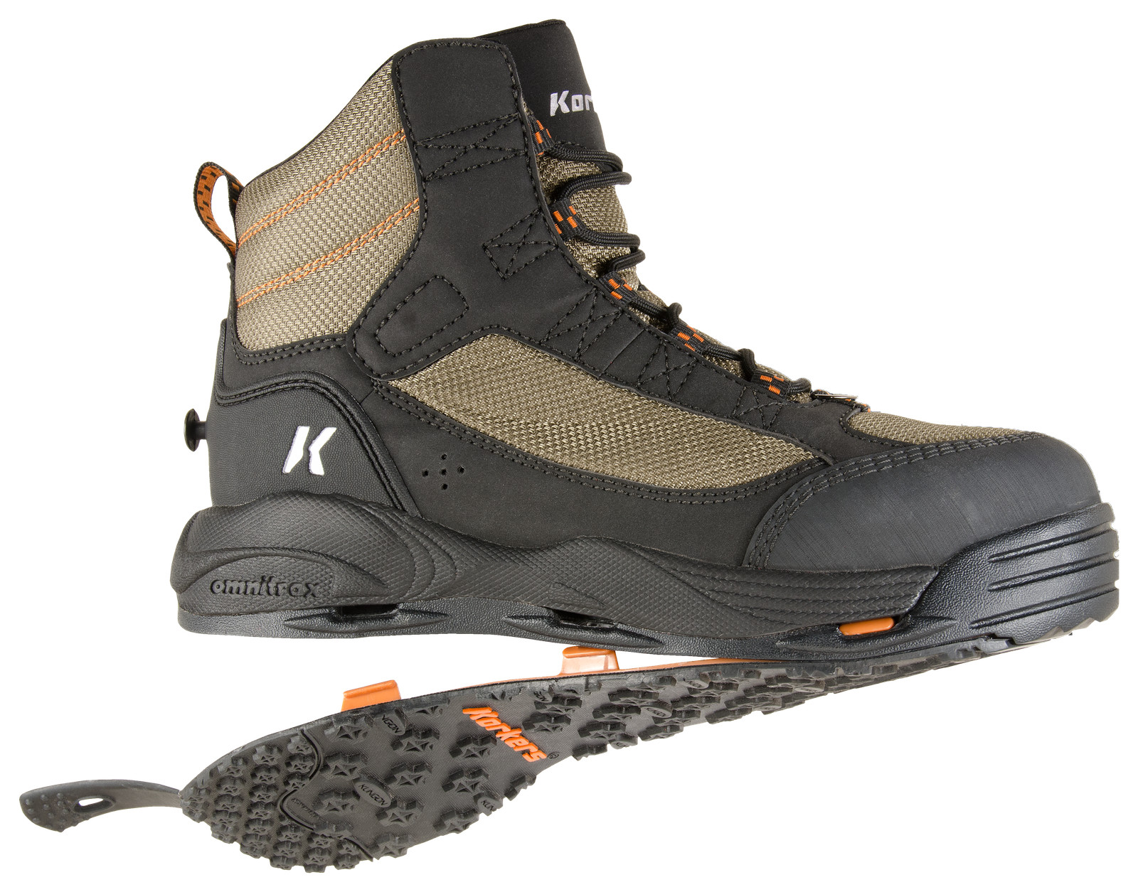 Korkers Greenback Kling-On/Studded Kling-On Wading Boots for Men - Dried
