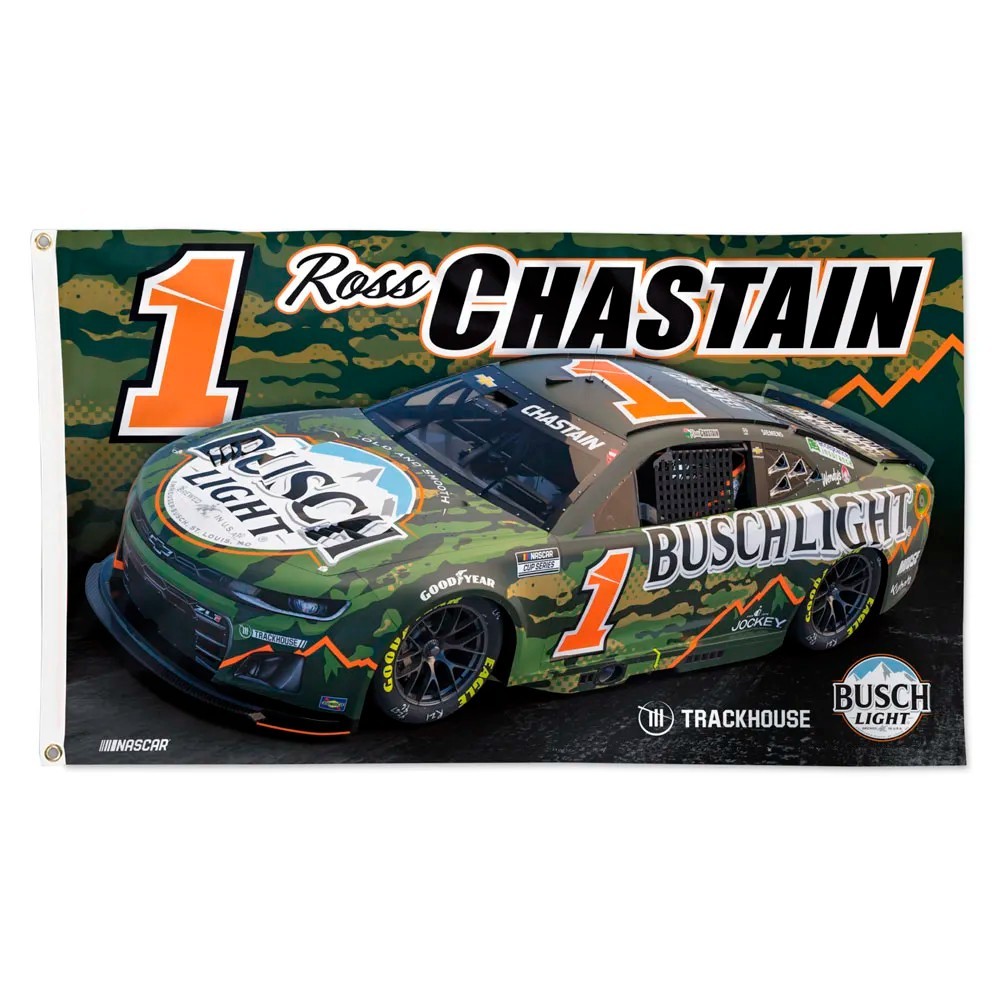 Ross Chastain #1 Camouflage Nascar Double-Sided 3x5 Good Flag 