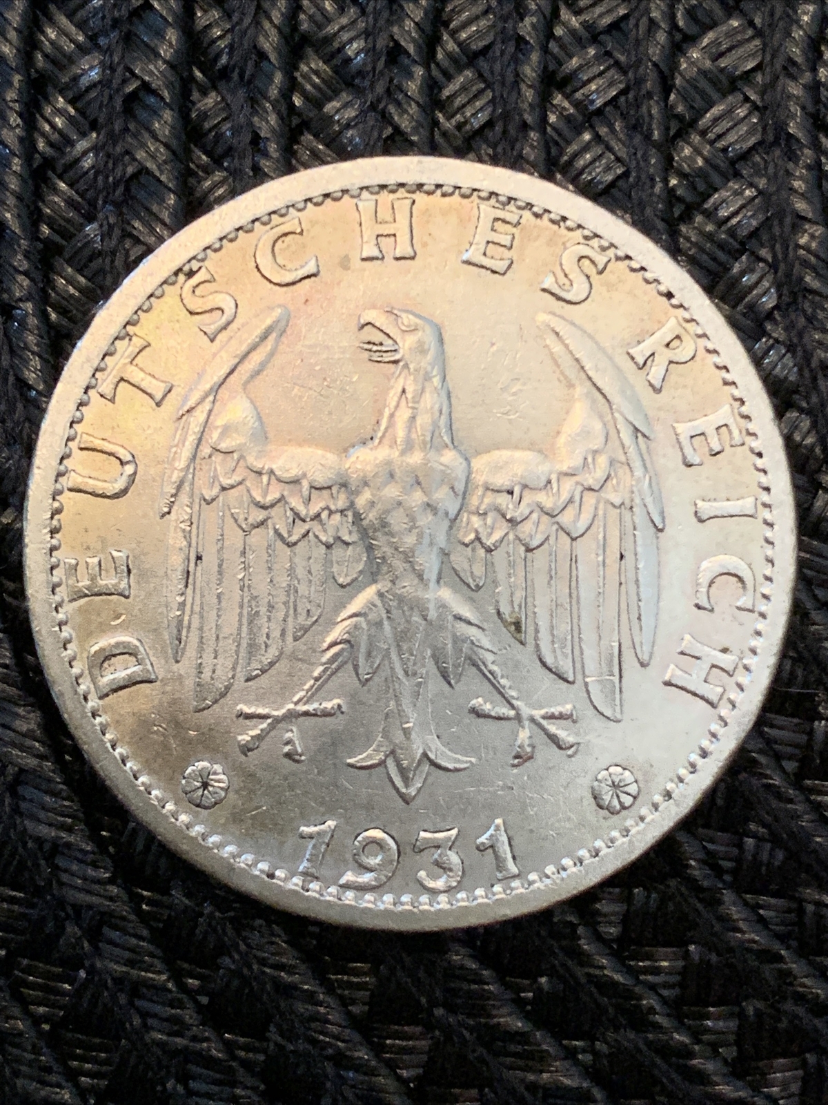 Germany Weimar 3 Reichsmark 1931 A Oak Wreath Silver Choice AU-MS⚜️♊7⃣🪙🔥 0708