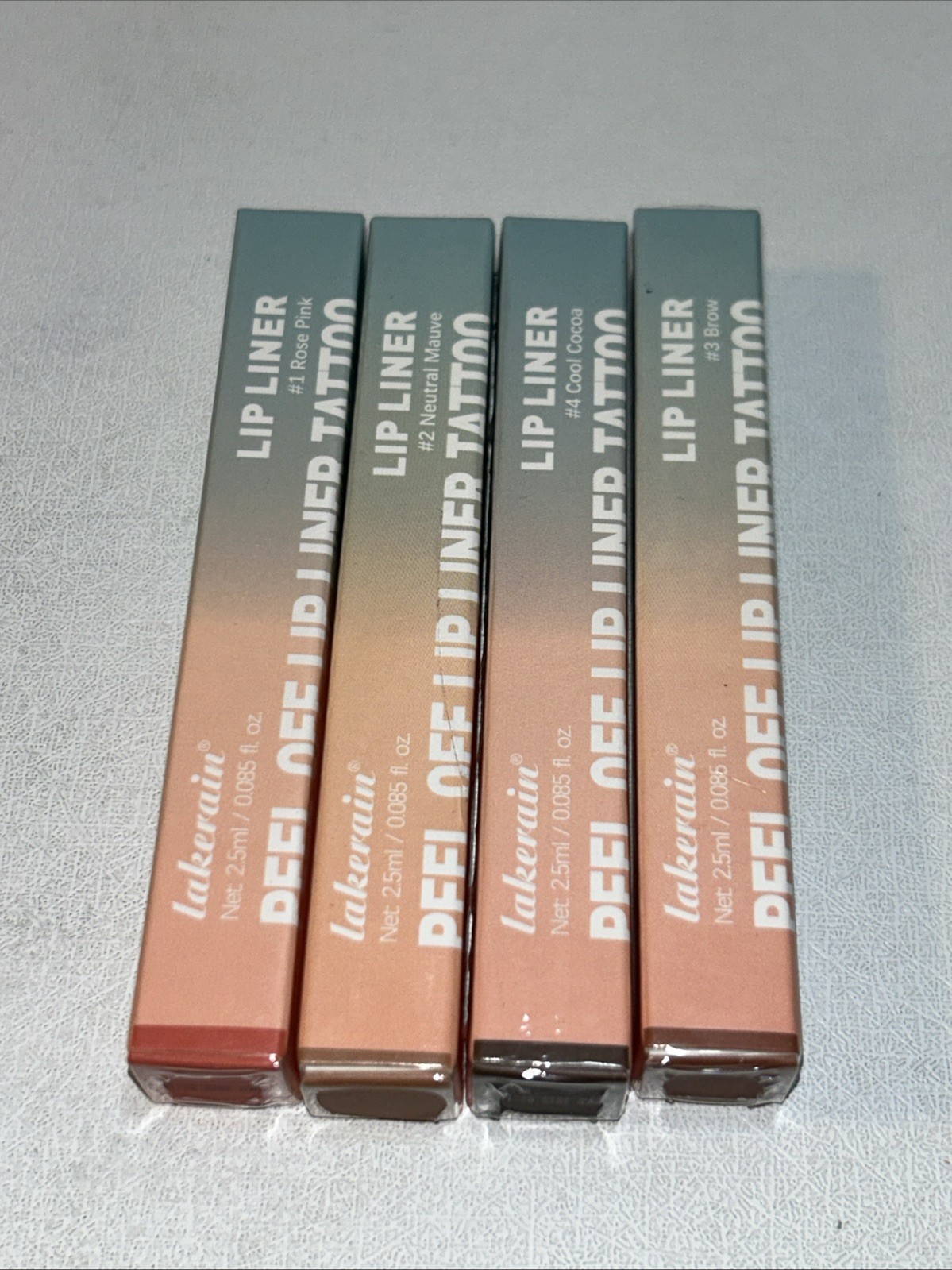4 Sealed Lakerain Peel Off Lip Liner Tattoo Colors 1,2,3,4 4 Sealed Lakerain Peel Off Lip Liner Tattoo Colors 1,2,3,4