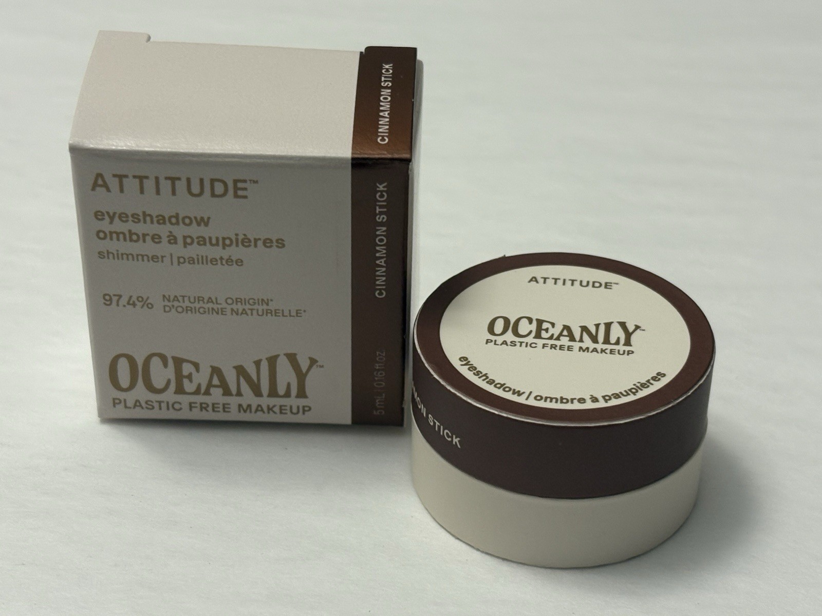 New ATTITUDE Oceanly Eyeshadow Single Shimmer Cream Cinnnamon Stick (S7)