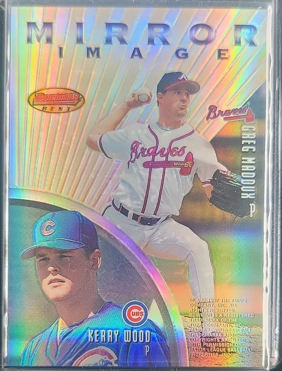 1997 Bowman\'s Best - Mirror Image Greg Maddux, John Smoltz, Kerry Wood #MI3... 1997 Bowman\'s Best - Mirror Image Greg Maddux, John Smoltz, Kerry Wood #MI3...