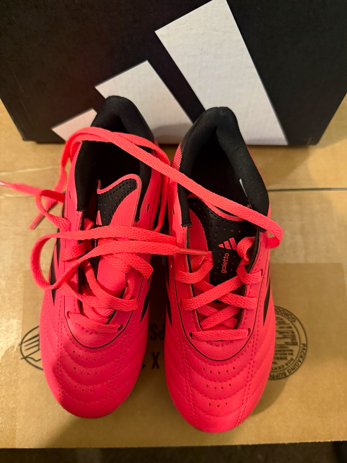 adidas Goletto IX FG/MG J Youth Unisex Soccer Cleats Pink US 12K