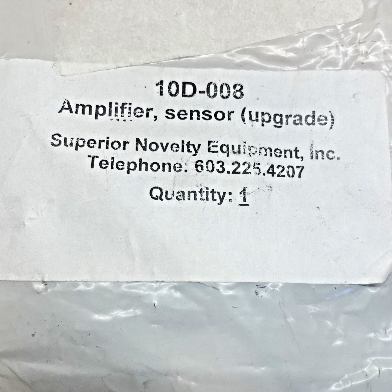 Superior Novelty 10D‑008 Sensor Upgrade Amplifier Industrial Control Module New Superior Novelty 10D‑008 Sensor Upgrade Amplifier Industrial Control Module New
