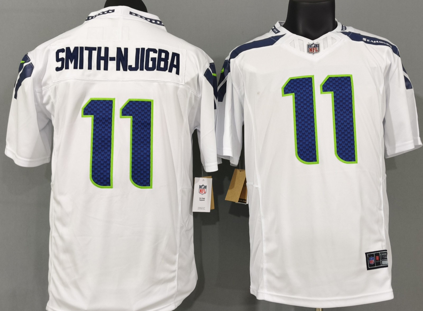 Tariffs​ Free SEA Seahawks #11 Jaxon Smith-Njigba FUSE Sewn Stitched Jersey.