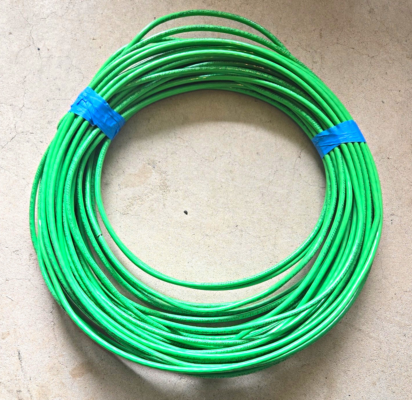 Green Stranded Copper Hookup Wire Coil 100 ft, 6 AWG T90 Green Stranded Copper Hookup Wire Coil 100 ft, 6 AWG T90