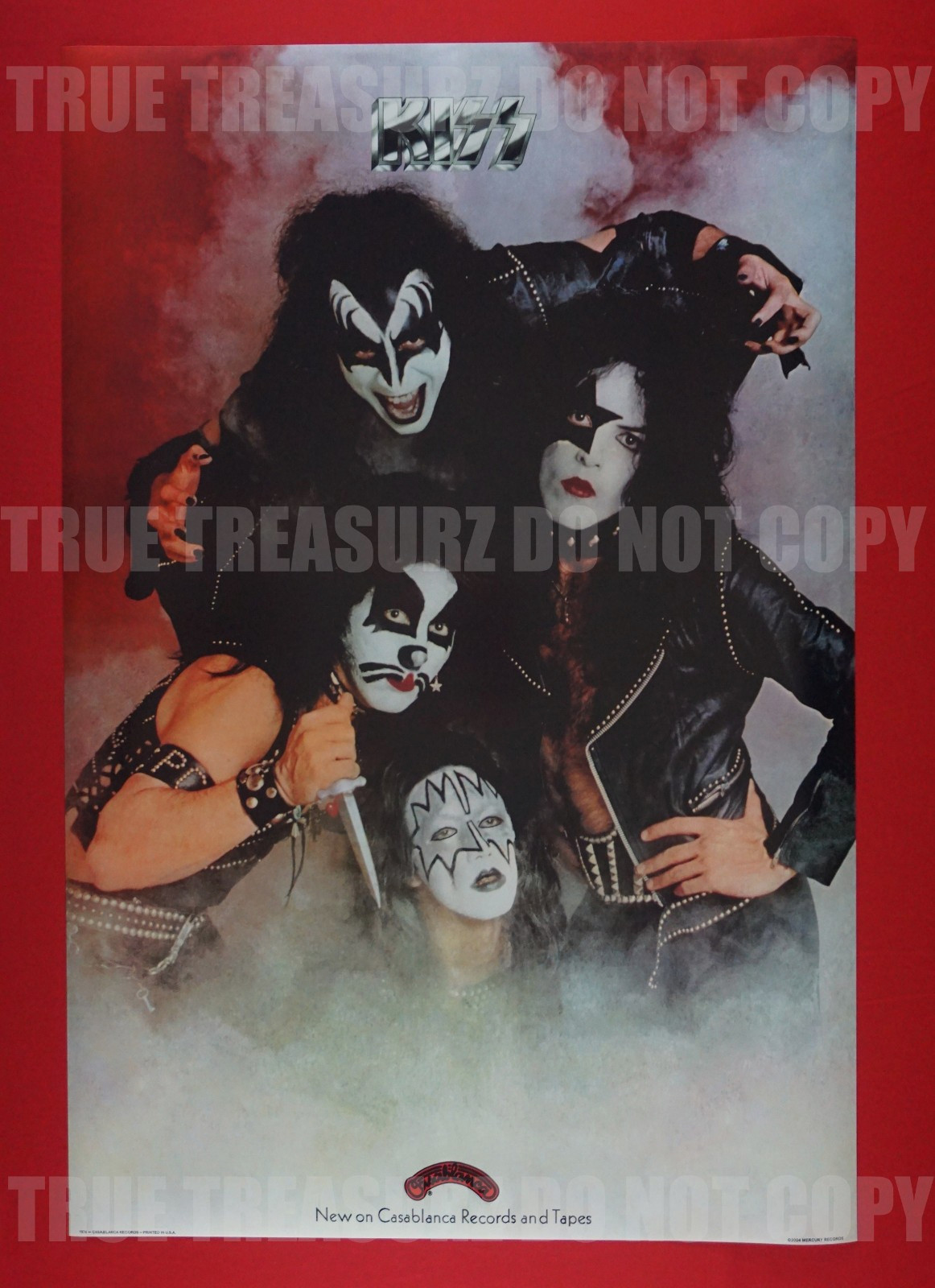 Kiss Band Paul Gene Peter Ace *MERCURY 2004 1974 Promotion Poster 24X36 New KIS4 Kiss Band Paul Gene Peter Ace *MERCURY 2004 1974 Promotion Poster 24X36 New KIS4