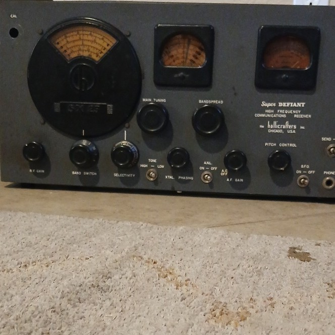 Hallicrafters Super Defiant SX-25 HF Receiver Analog AM CW Gray Headphone Jack