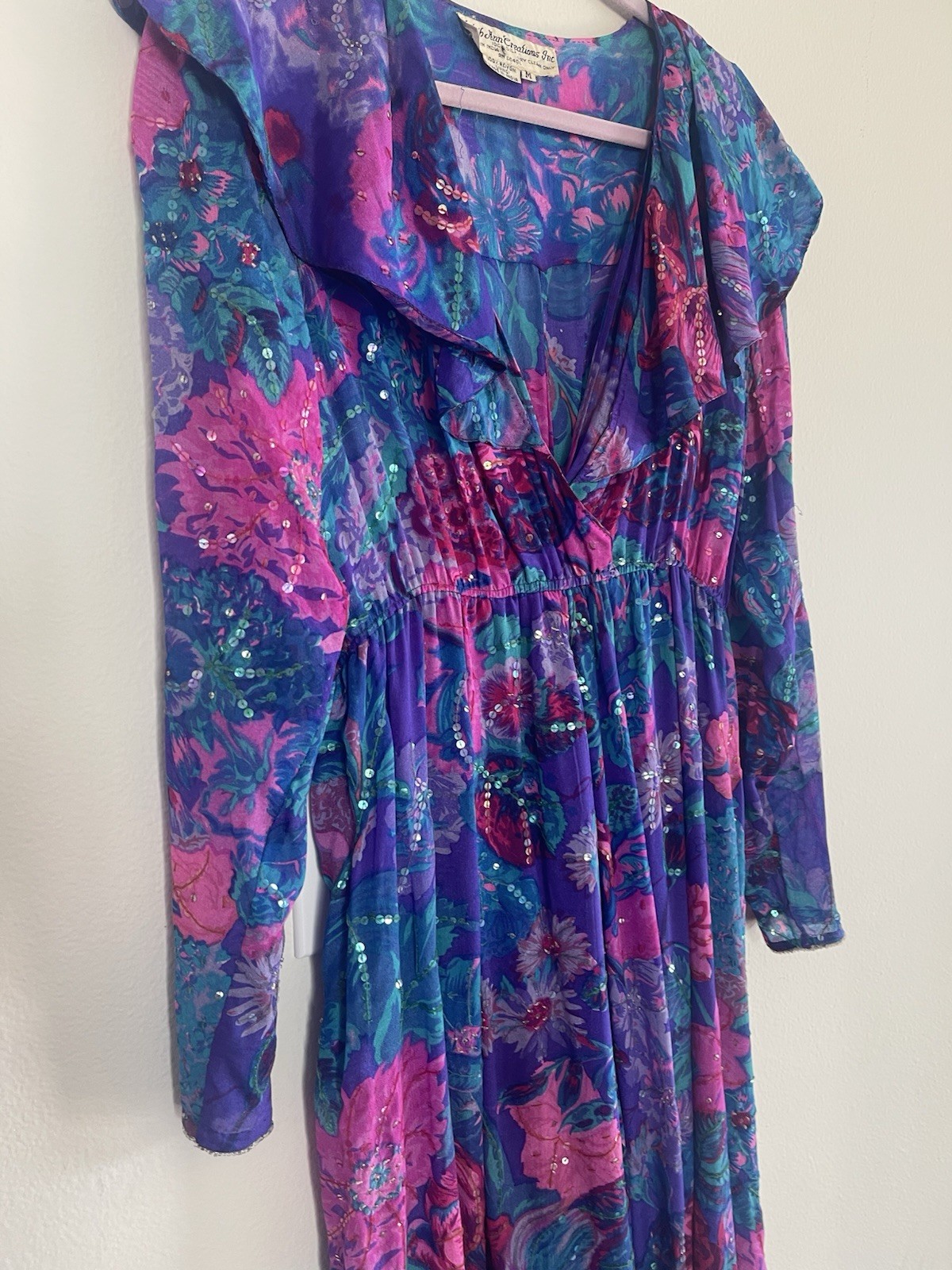 Vintage Judith Ann Creations Inc 100% Silk Made In India 100% Rayon Lining M Vintage Judith Ann Creations Inc 100% Silk Made In India 100% Rayon Lining M
