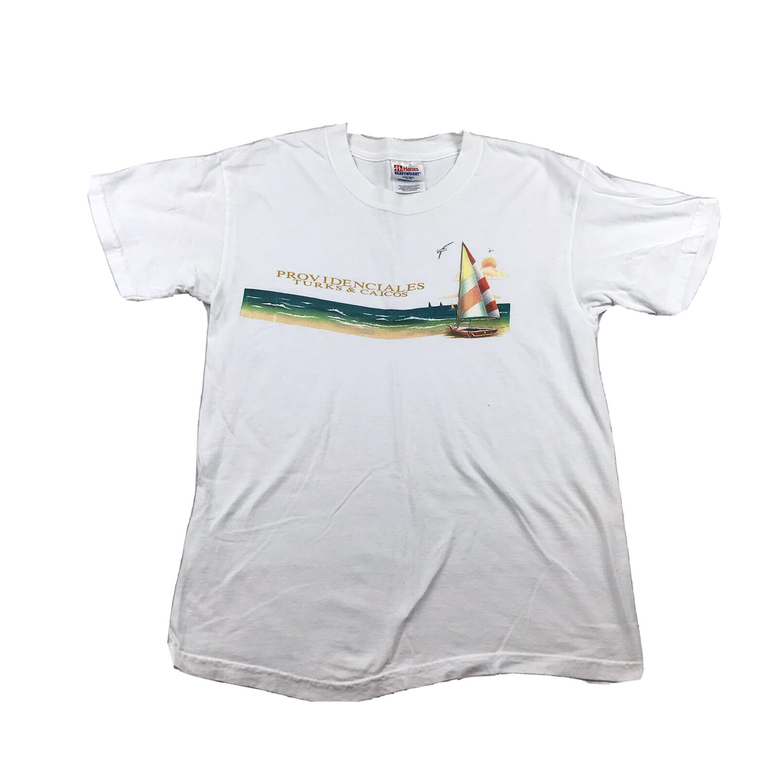 Providenciales Turks & Caicos Graphic Tee Shirt Adult Small (34-36) White Hanes Providenciales Turks & Caicos Graphic Tee Shirt Adult Small (34-36) White Hanes