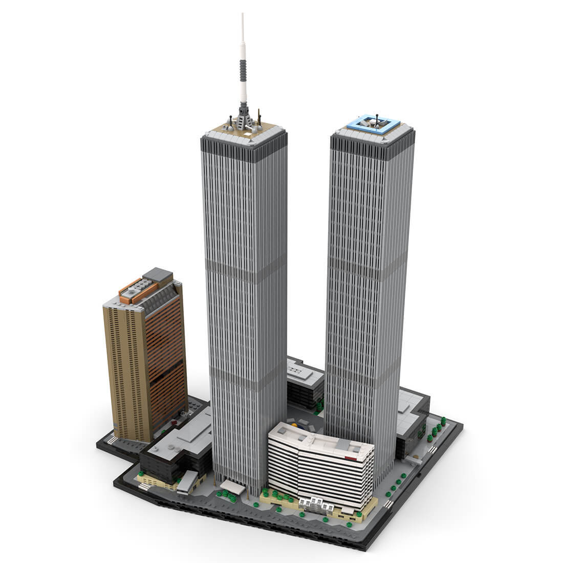 World Trade Center Complex 1:800 Scale Architecture 7121 Bricks MOC-177998