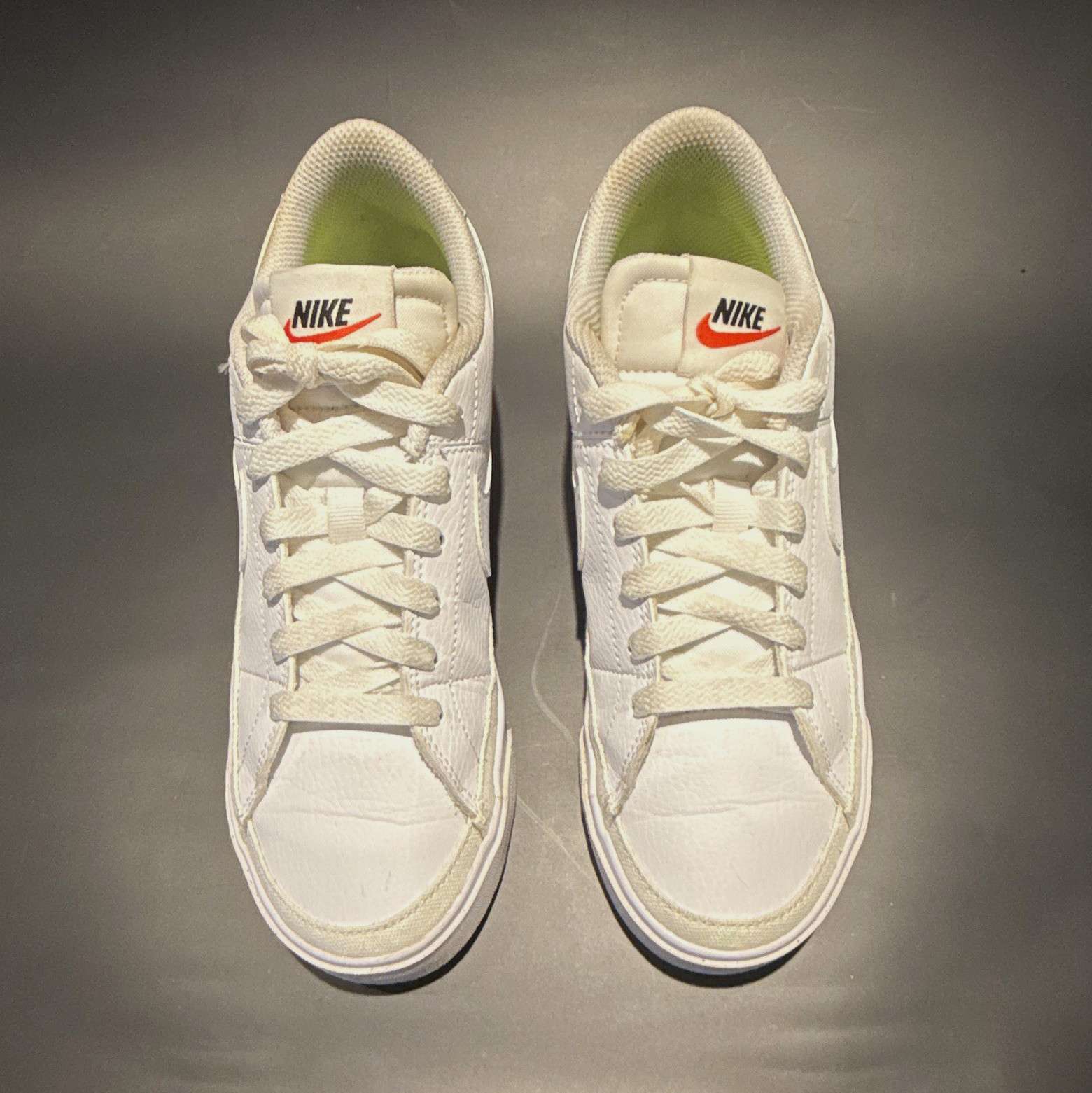 Nike Men’s White Low Top Leather Lace-Up Sneakers Rubber Sole DH3157-101 Nike Men’s White Low Top Leather Lace-Up Sneakers Rubber Sole DH3157-101