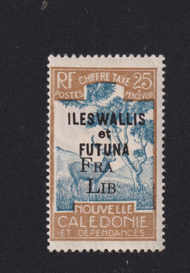 Wallis and Futuna stamp, French colony tax, No. 30a, 25 c hinge gum 23A