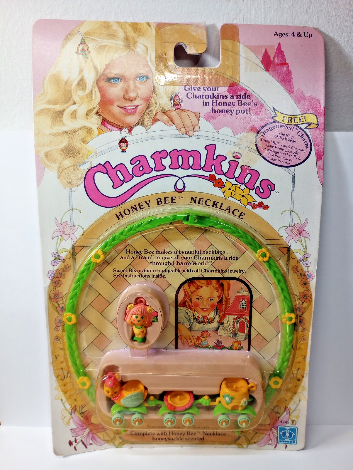1984 Hasbro Carded Unused Charmkins Honey Bee Necklace Sweet Bea Charm 1984 Hasbro Carded Unused Charmkins Honey Bee Necklace Sweet Bea Charm