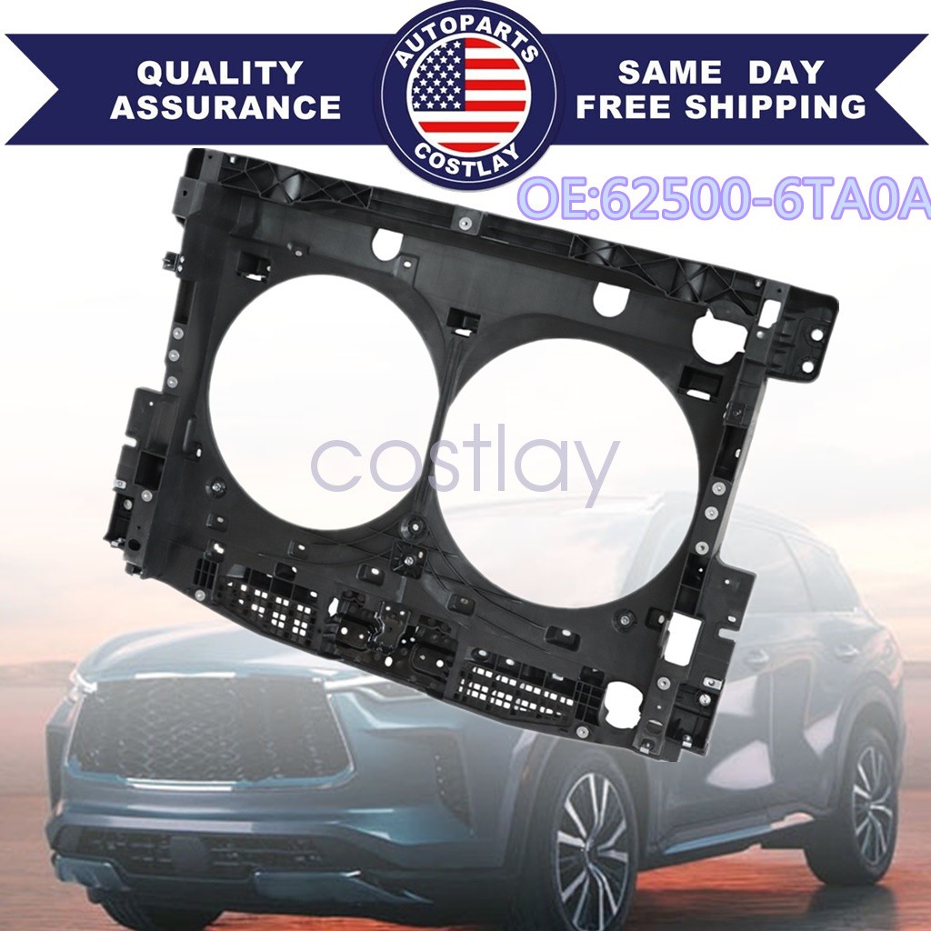 Fits For 2022-24 Infiniti QX60 3.5L 62500-6TA0A 1Pcs Black Radiator Core Support