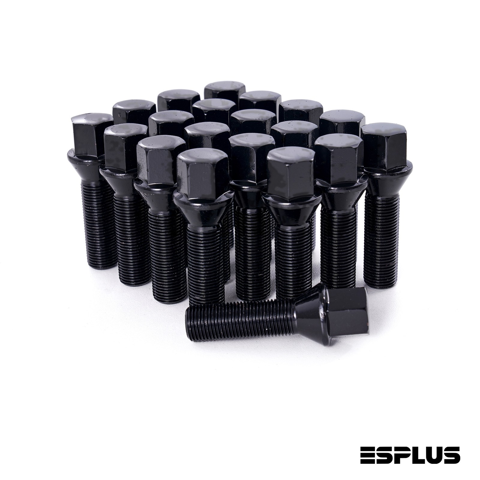 [20] Black M12x1.5 Acorn Lug Bolts 40mm Extended for 87-13 BMW 325i 120i 328i M3