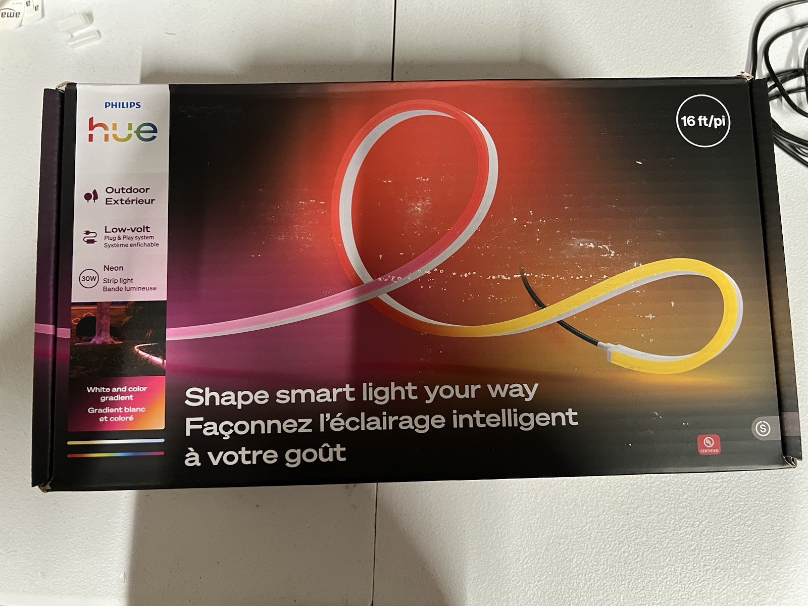 Philips Hue NEON White & Color Gradient 16 Ft Outdoor Shape Smart Light Strip