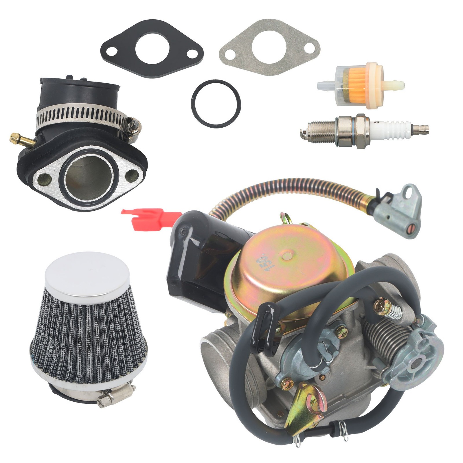 PD24J Carburetor for 4- Stroke GY6 125cc 150cc 152QMI 157QMJ Engine 24mm