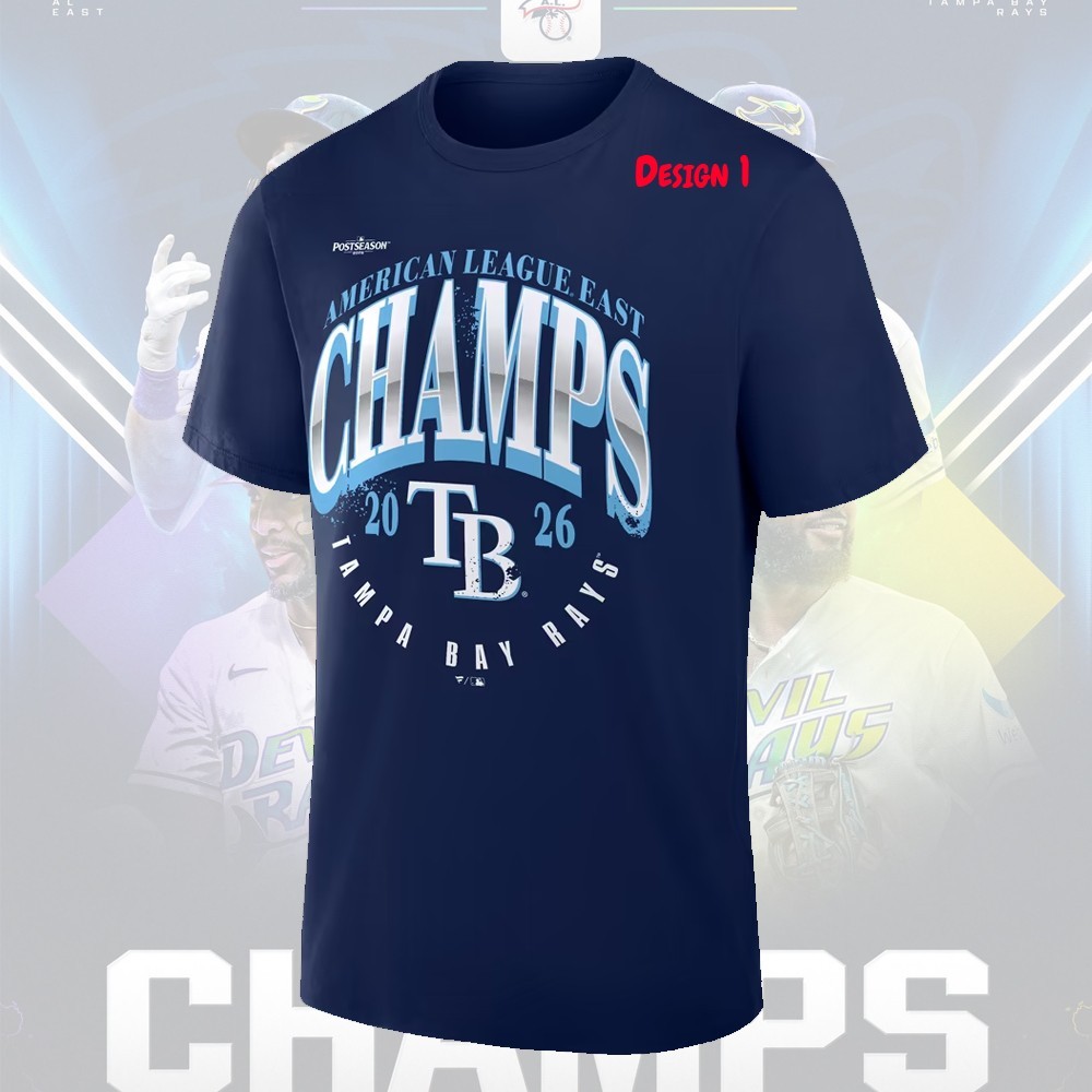 FASTSHIP - Tampa Bay Rays 2026 AL East Division Champions Unisex S-5XL For Fans