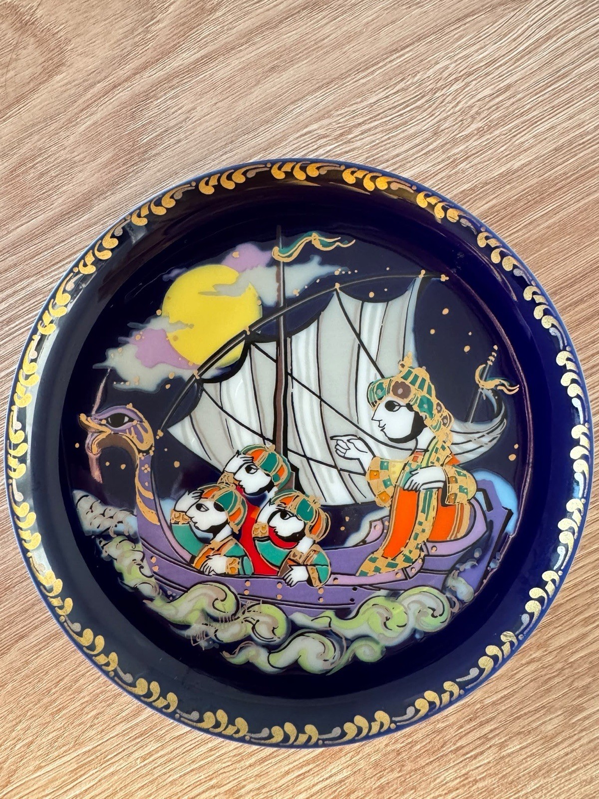 Rosenthal Bjorn Wiinblad Sindbad Motive I Porcelain Wall Plate Germany