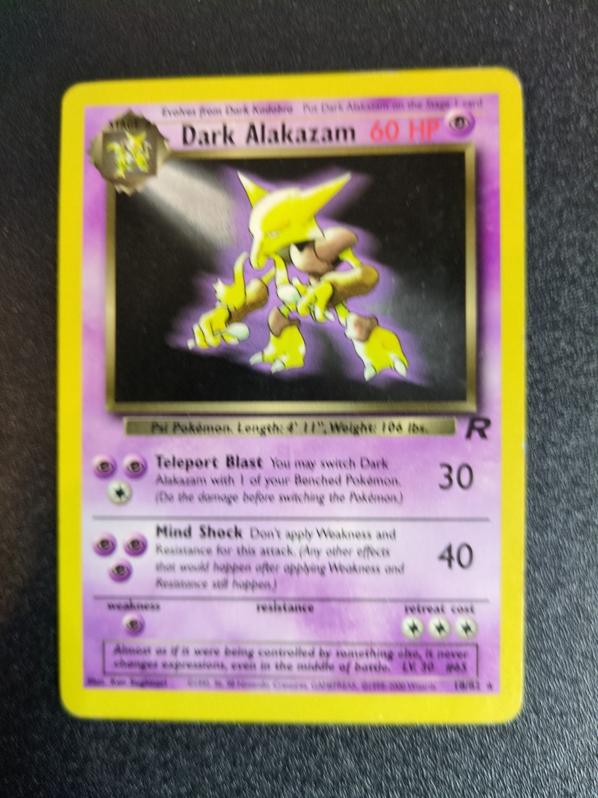 Wizards of the Coast Dark Alakazam 1/82 Team Rocket Unlimited Rare