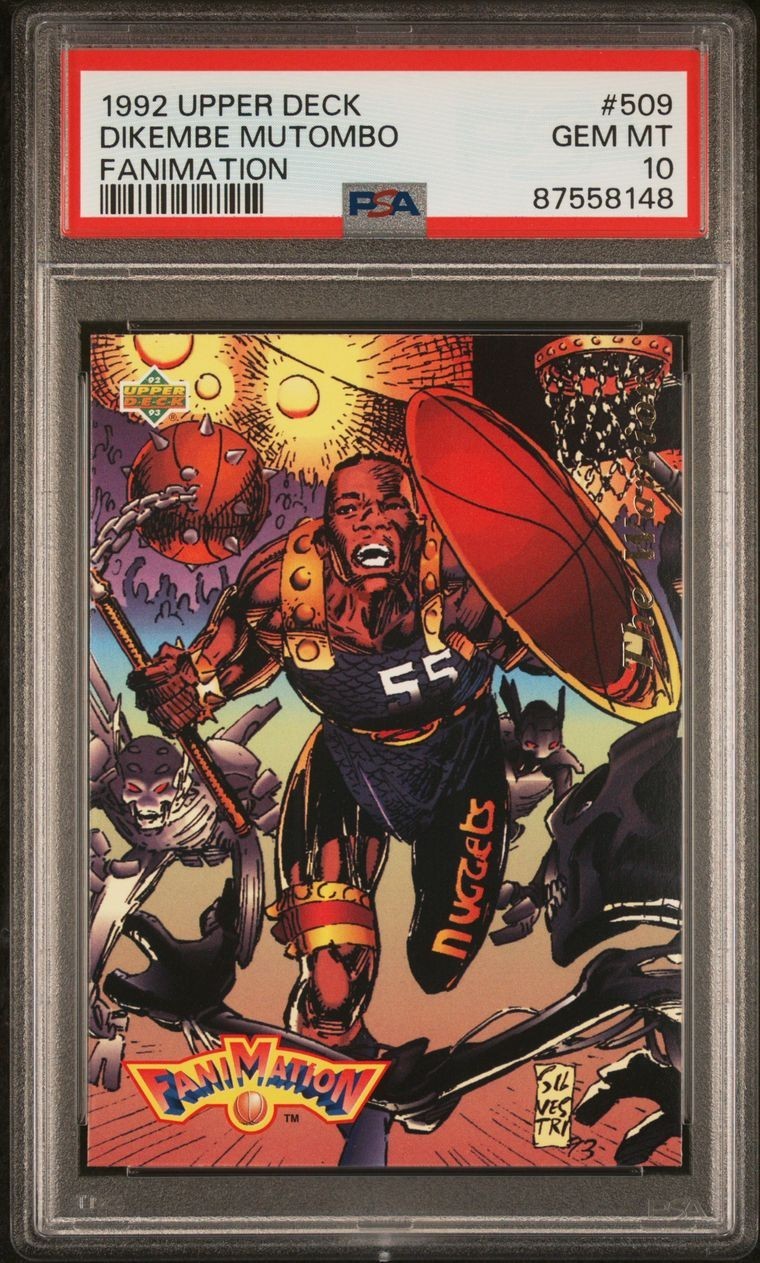 1992 UPPER DECK FANIMATION #509 DIKEMBE MUTOMBO HOF PSA 10 GEM MT 1992 UPPER DECK FANIMATION #509 DIKEMBE MUTOMBO HOF PSA 10 GEM MT