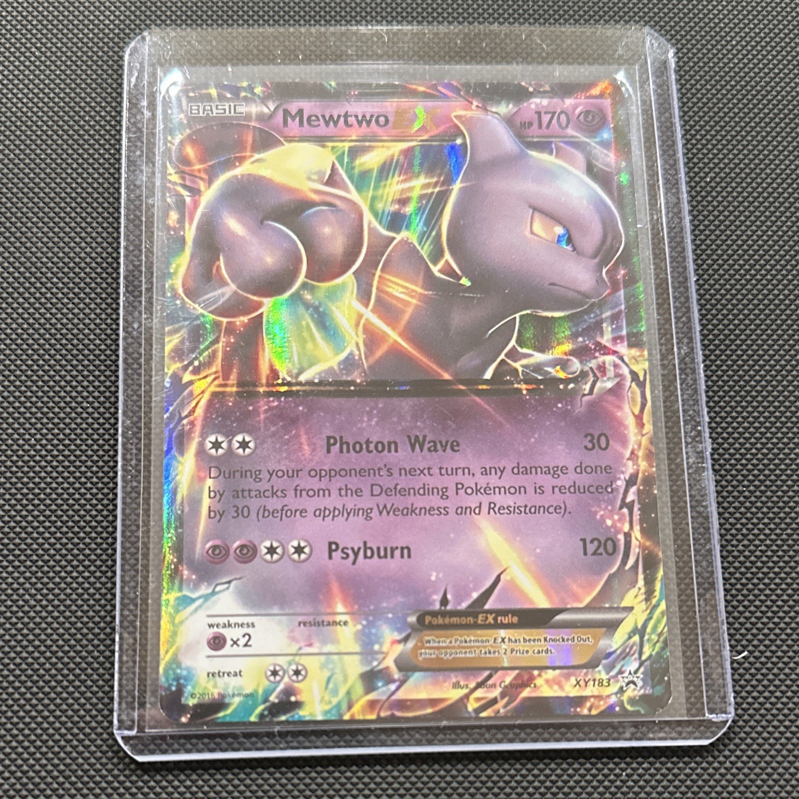 Pokémon TCG Mewtwo EX XY183 Full Holo Black Star Promo Card 2016 LP/NM Condition Pokémon TCG Mewtwo EX XY183 Full Holo Black Star Promo Card 2016 LP/NM Condition