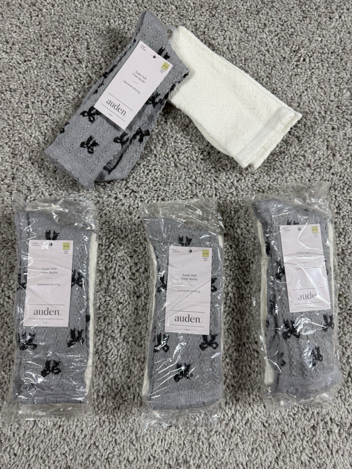 NWT Auden Women’s Socks 4 Packs 8 Pairs Total 