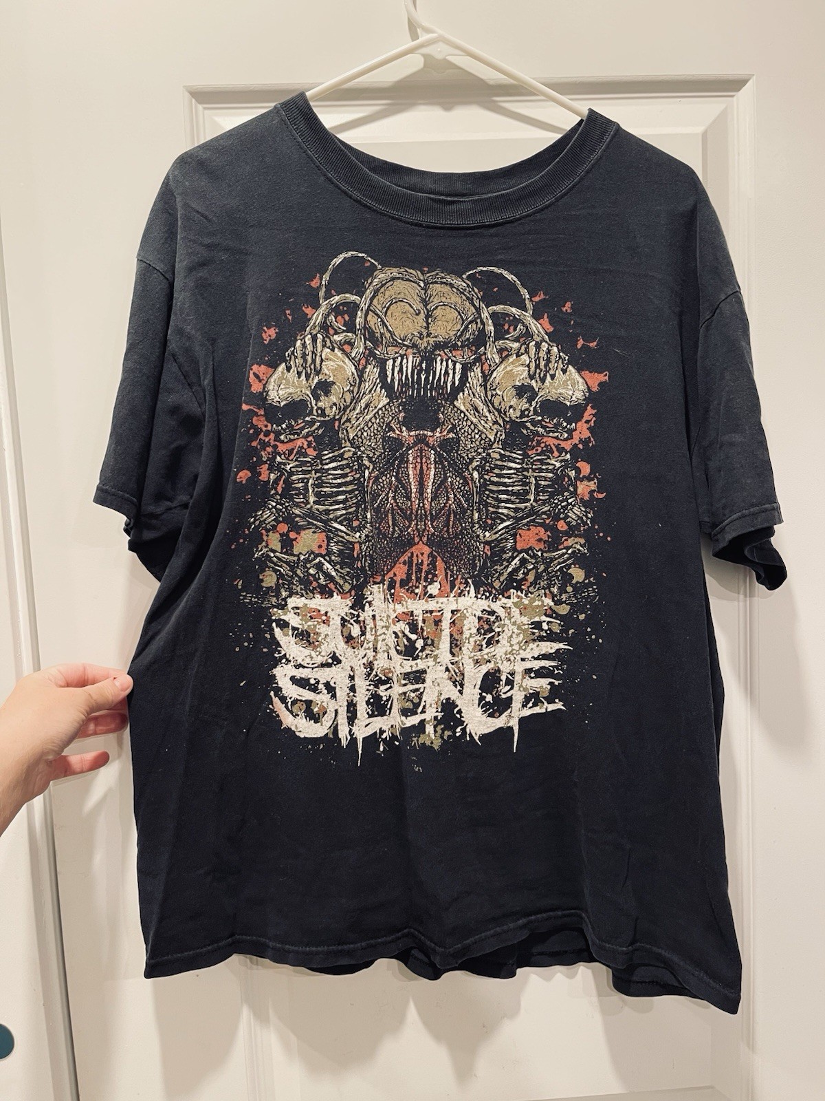 Vintage 2008 Suicide Silence Alien Abyss Shirt L Deathcore Merch Mitch Lucker