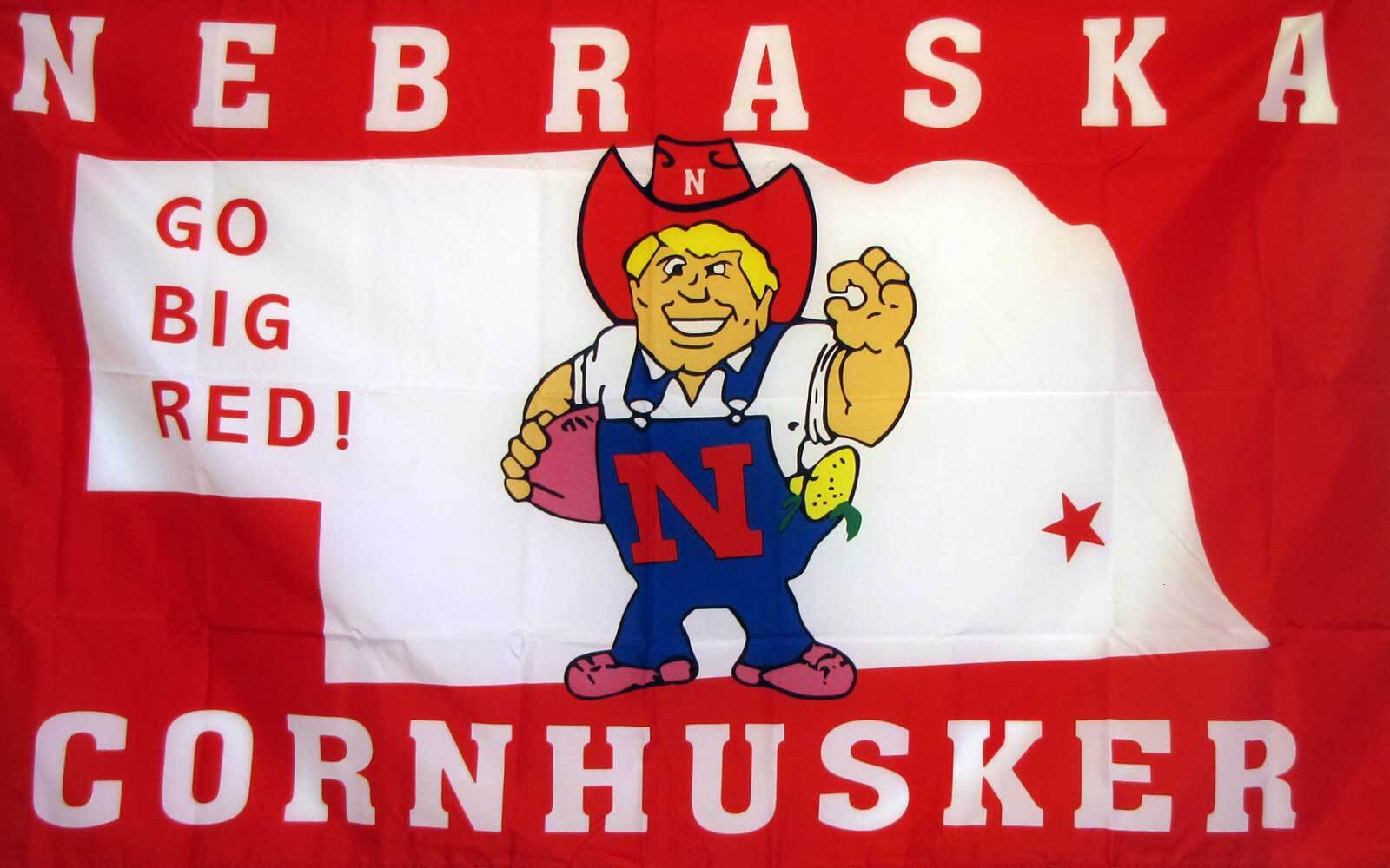 NEBRASKA CORNHUSKERS (RED) 3X5 POLY FLAG