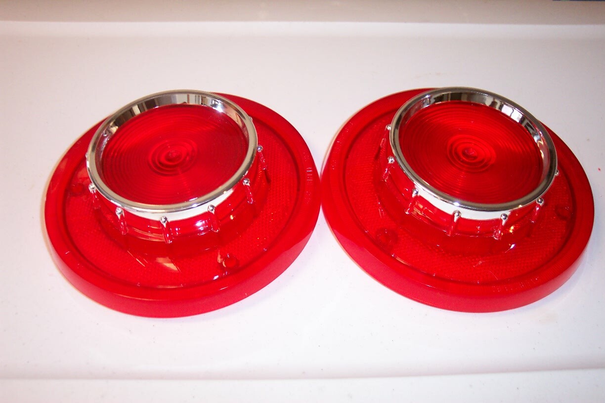 1956 Ford car taillight lenses new pair.