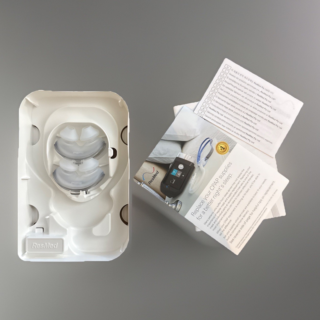 2 ResMed Nasal Pillow MEDIUM AirFit P10 Replacement CPAP Nose Cushion 62932