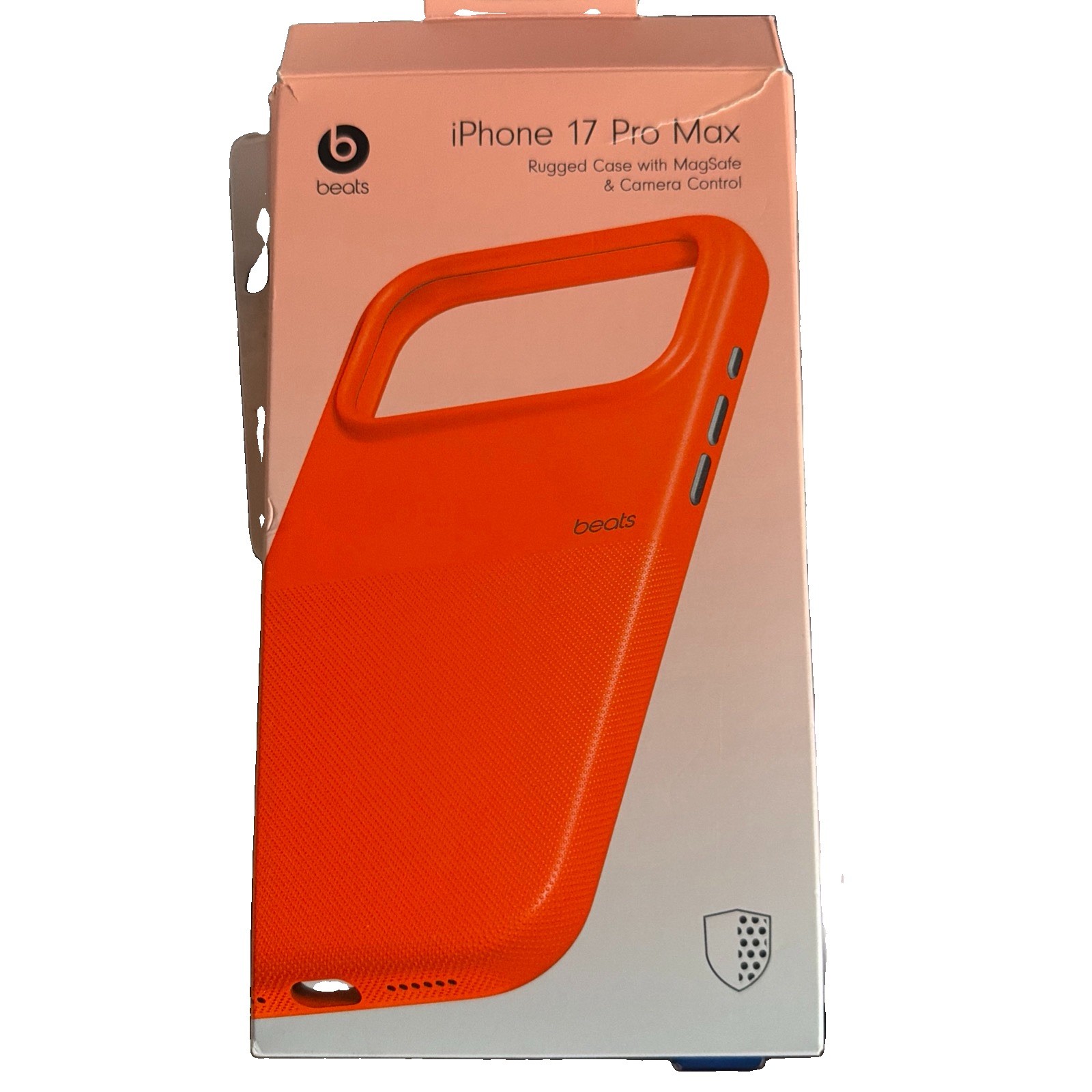 Genuine Beats iPhone 17 Pro Max Rugged Case MagSafe Camera Control Orange Open B