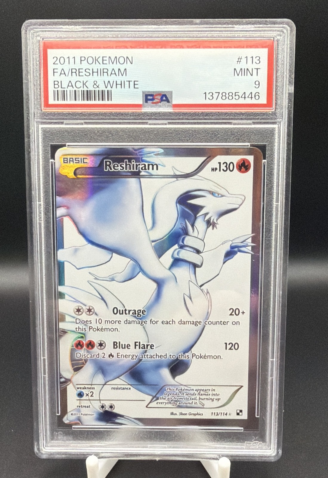 Reshiram (113 Full Art) 113/114 Black & White Holo Reshiram (113 Full Art) 113/114 Black & White Holo
