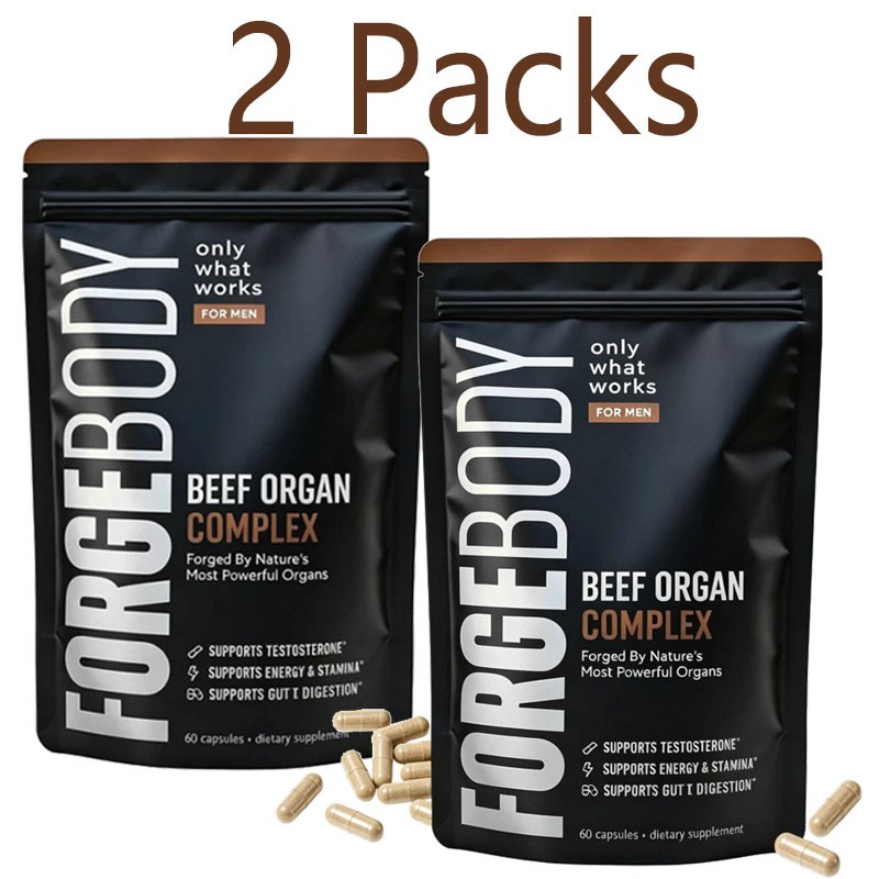 2packs FORGEBODY Beef Organ Complex 60 Capsules Grass Fed Beef Organ Supplement