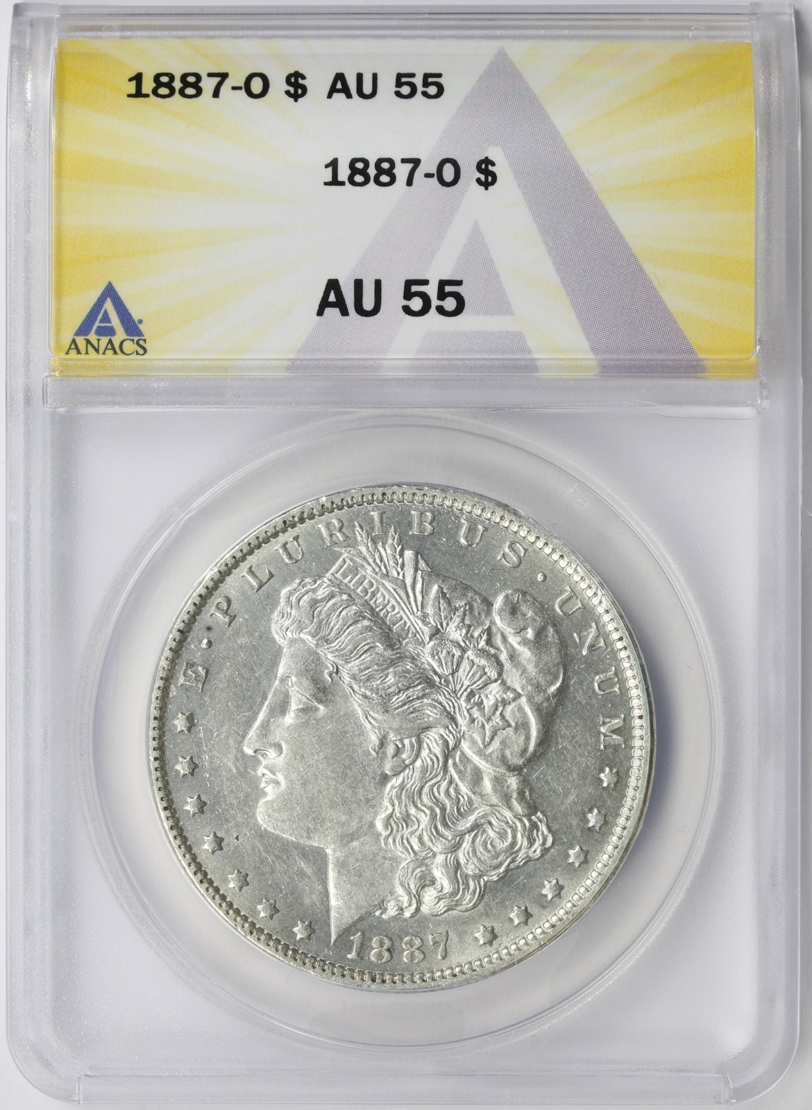 1887-O $1 Morgan Silver Dollar ANACS AU55 New Orleans