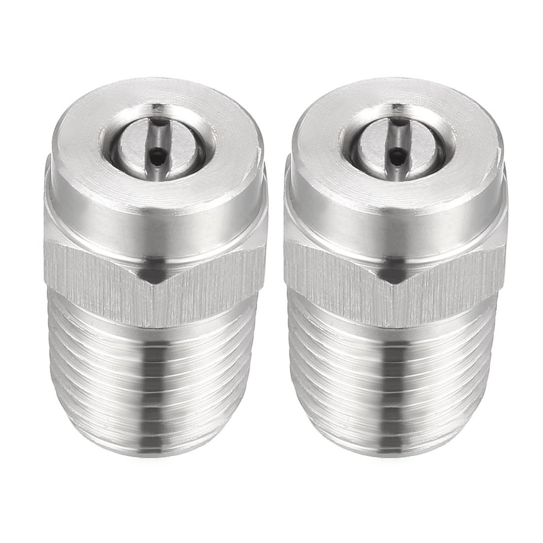 2pcs Pressure  Nozzle 1/4NPT Spray Tip 25 Degree 1.2mm Orifice Diameter