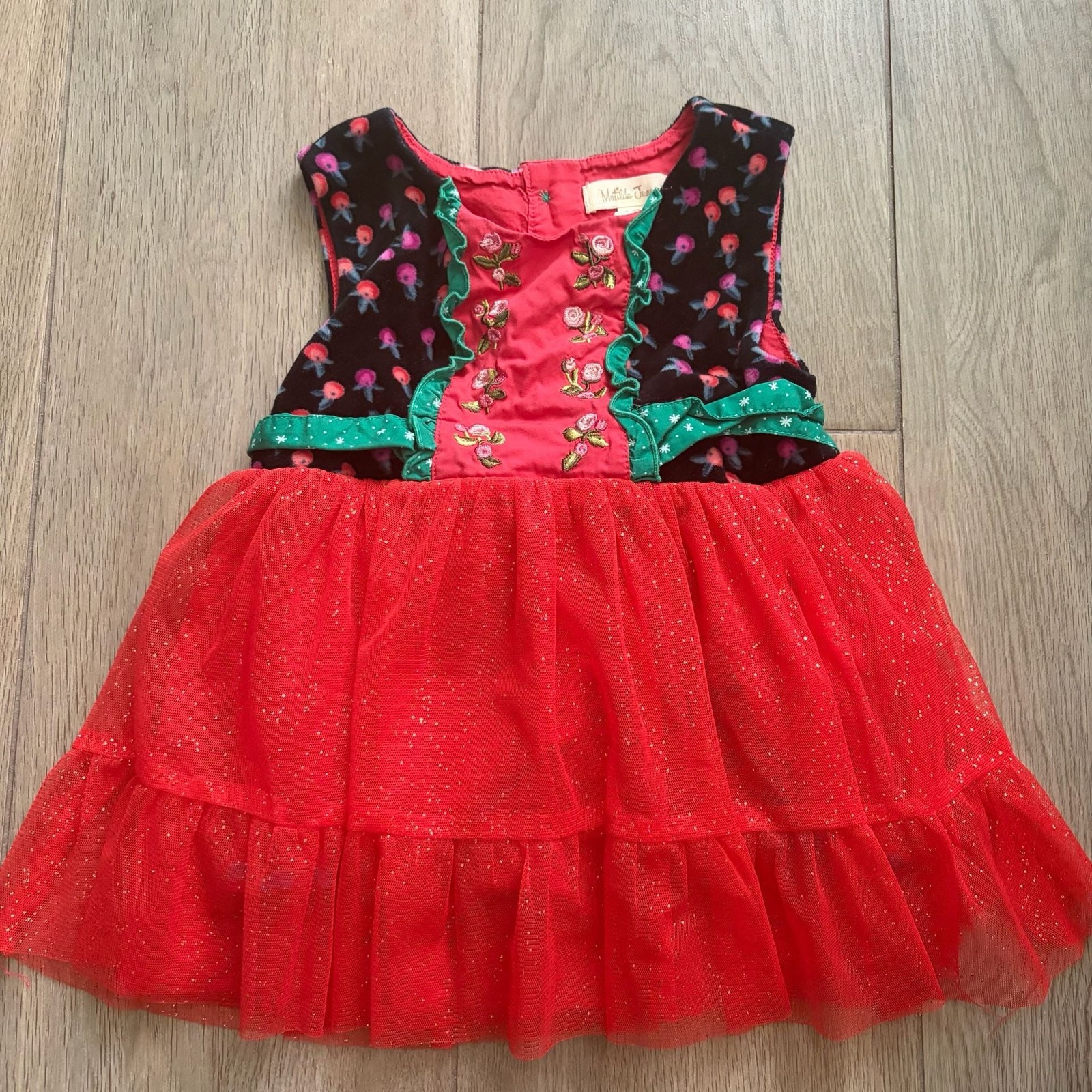 Matilda Jane Caroling Away Dress Size 4 Red Tulle Holiday Matilda Jane Caroling Away Dress Size 4 Red Tulle Holiday