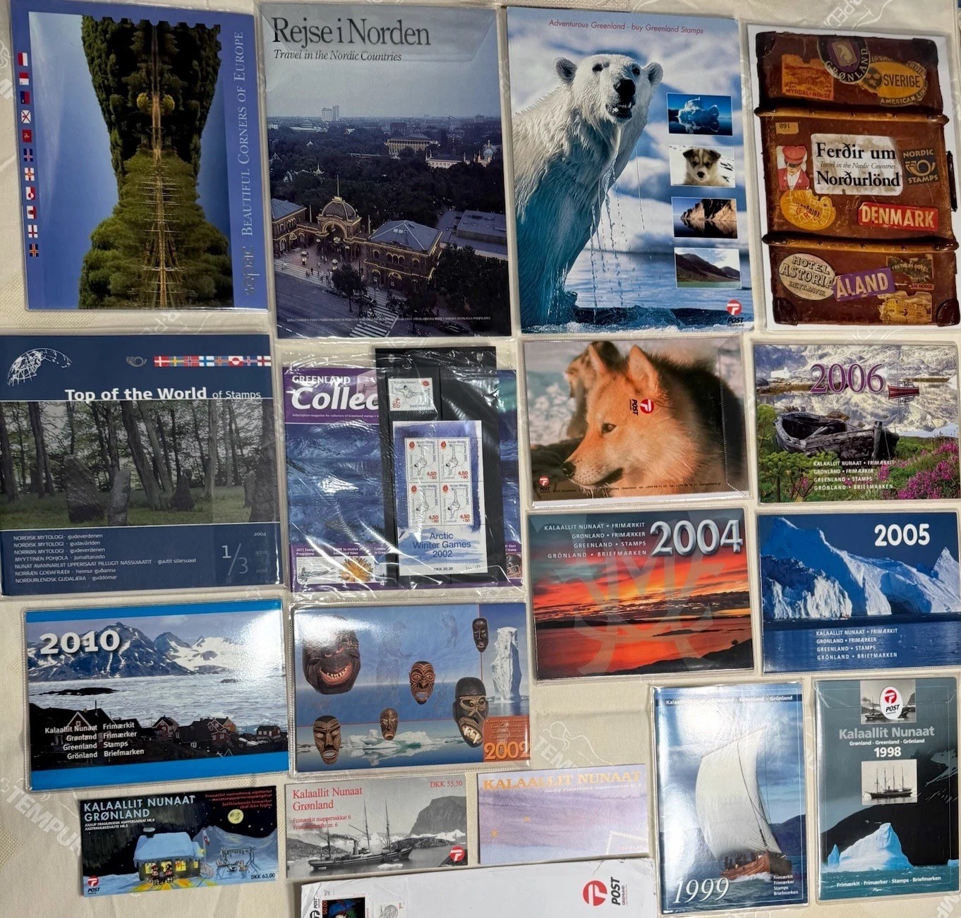 Greenland Stamps 17 Yearbooks,Folios,Booklets To 2010 High Face Value